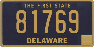 DE license plate 81769