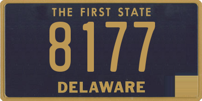 DE license plate 8177