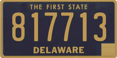 DE license plate 817713
