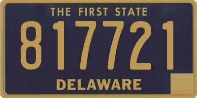 DE license plate 817721