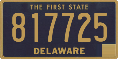 DE license plate 817725