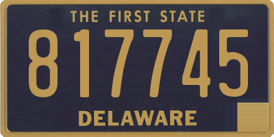 DE license plate 817745