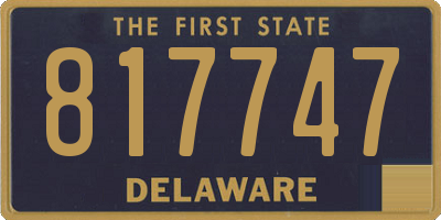 DE license plate 817747