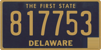 DE license plate 817753
