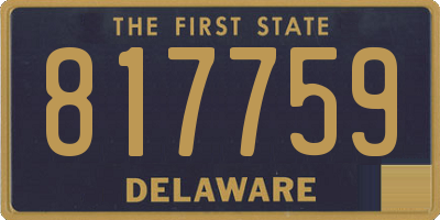 DE license plate 817759