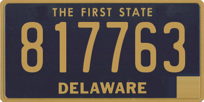 DE license plate 817763