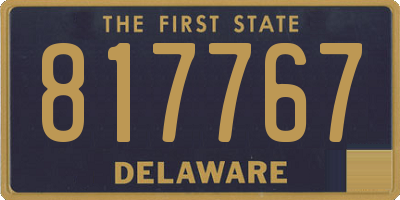 DE license plate 817767