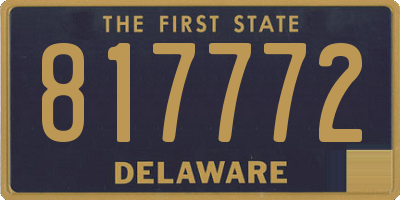 DE license plate 817772