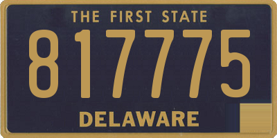 DE license plate 817775