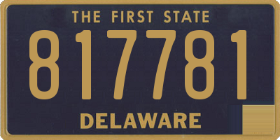 DE license plate 817781