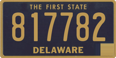 DE license plate 817782