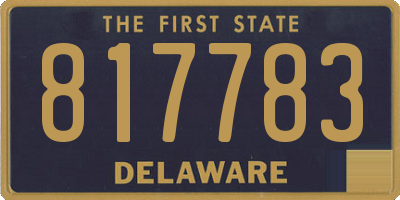 DE license plate 817783