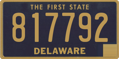 DE license plate 817792