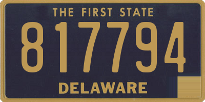 DE license plate 817794