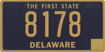 DE license plate 8178