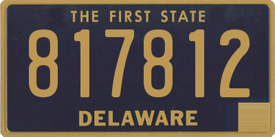 DE license plate 817812