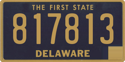 DE license plate 817813