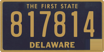 DE license plate 817814