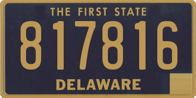 DE license plate 817816