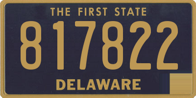 DE license plate 817822