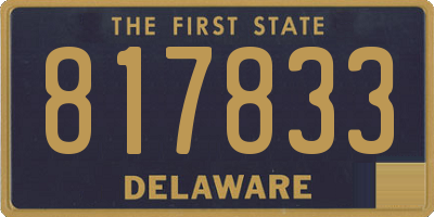 DE license plate 817833