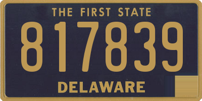 DE license plate 817839