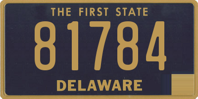 DE license plate 81784