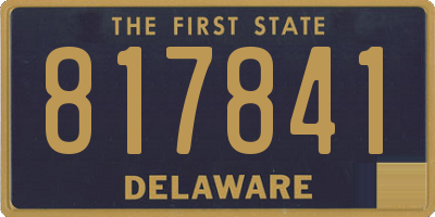 DE license plate 817841