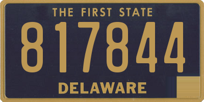 DE license plate 817844