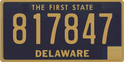 DE license plate 817847