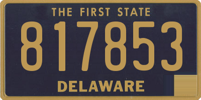 DE license plate 817853