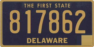 DE license plate 817862