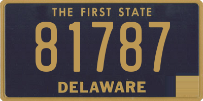 DE license plate 81787