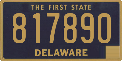 DE license plate 817890