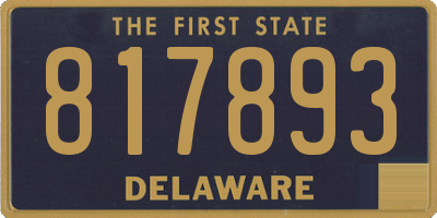 DE license plate 817893