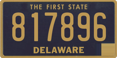 DE license plate 817896