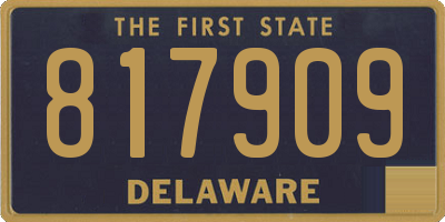 DE license plate 817909