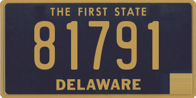DE license plate 81791