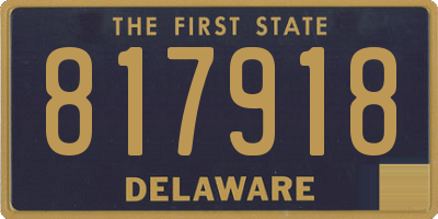 DE license plate 817918
