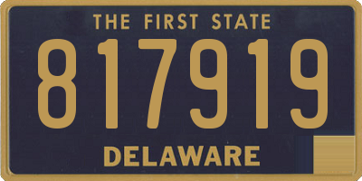 DE license plate 817919