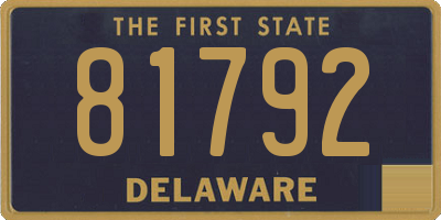 DE license plate 81792