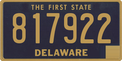 DE license plate 817922