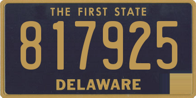 DE license plate 817925
