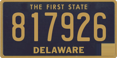 DE license plate 817926