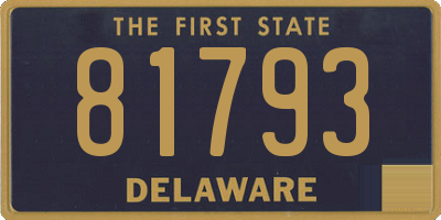 DE license plate 81793