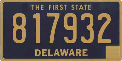 DE license plate 817932