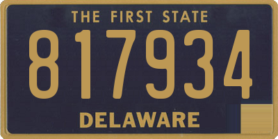 DE license plate 817934