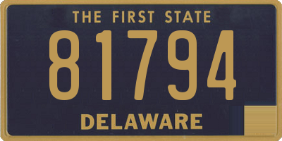 DE license plate 81794