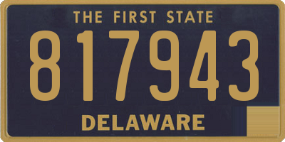 DE license plate 817943