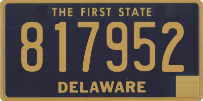 DE license plate 817952